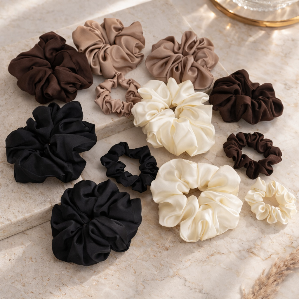 Maison Satin Scrunchies